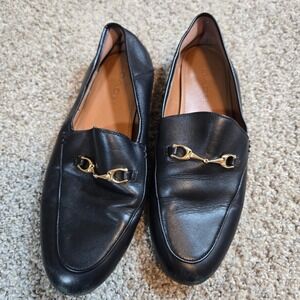 Coach Haley Black Leather Horsebit Loafers - Size 9.5